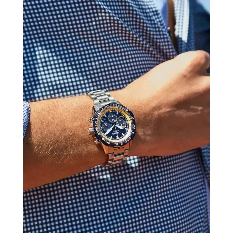 Citizen Promaster Sky Blue Angels Eco-Drive Chronograph Stainless Steel Watch
