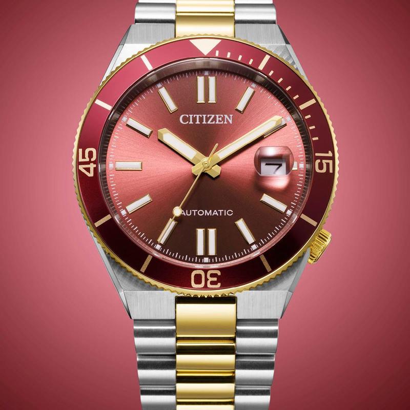 Citizen TSUYOSA Shore Automatic Two-Tone Maroon Watch
