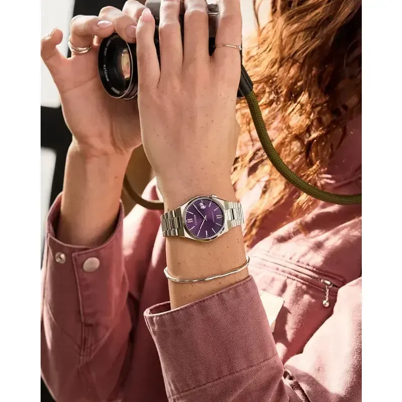 Citizen Tsuyosa Automatic Purple Dial Stainless Steel Bracelet Watch