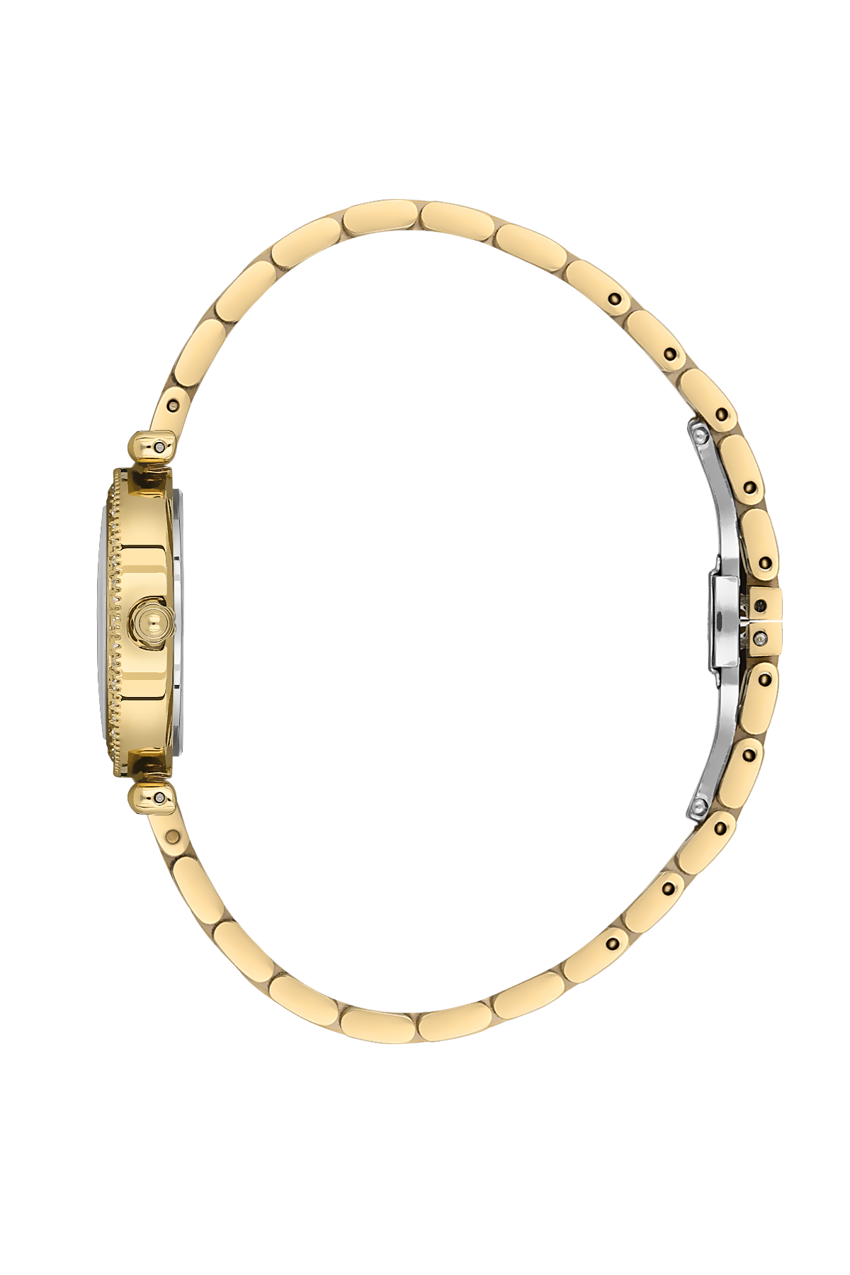 Daniel Klein Women’s Crystal-Set Gold-Tone Bracelet Watch