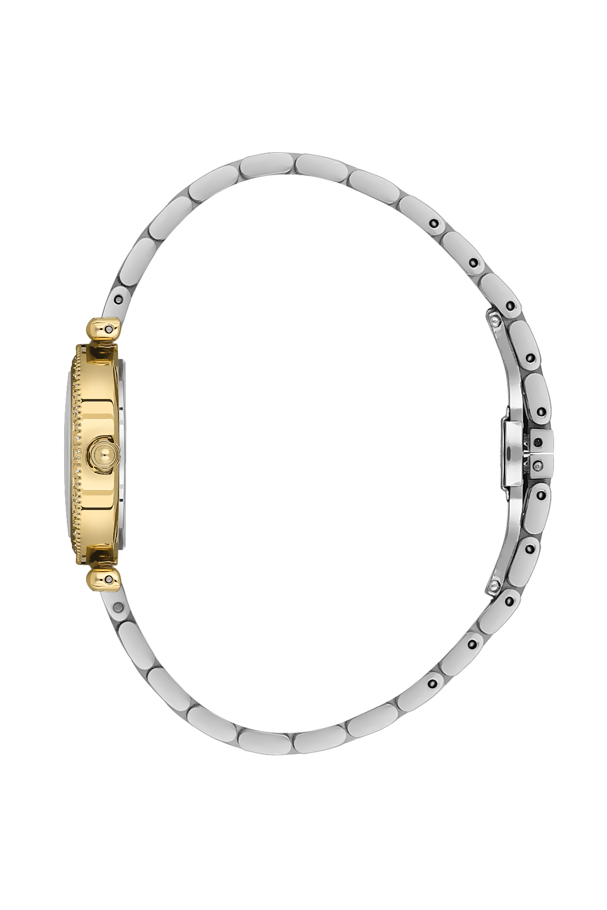 Daniel Klein Women’s Crystal-Set Green Dial Two-Tone Bracelet Watch