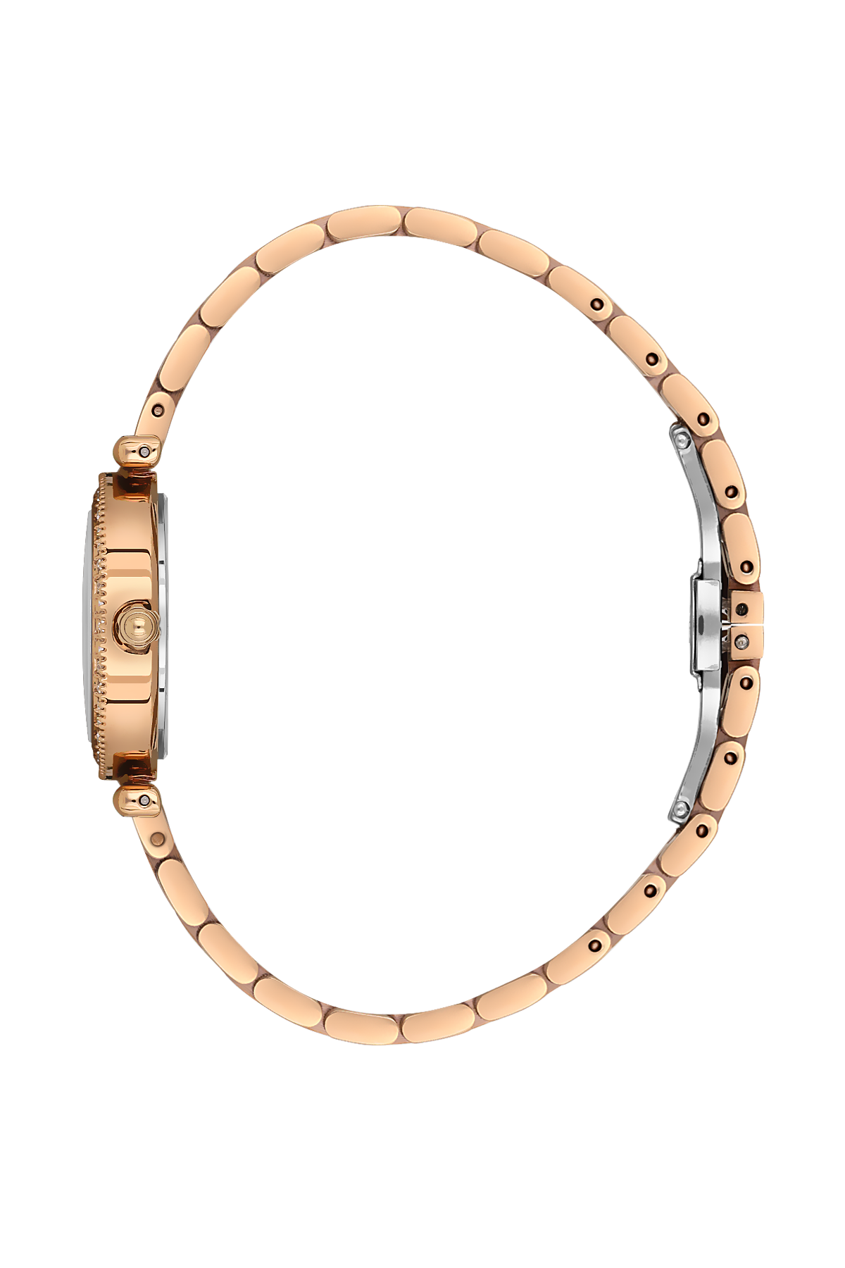 Daniel Klein Women’s Crystal-Set Rose Gold-Tone Bracelet Watch