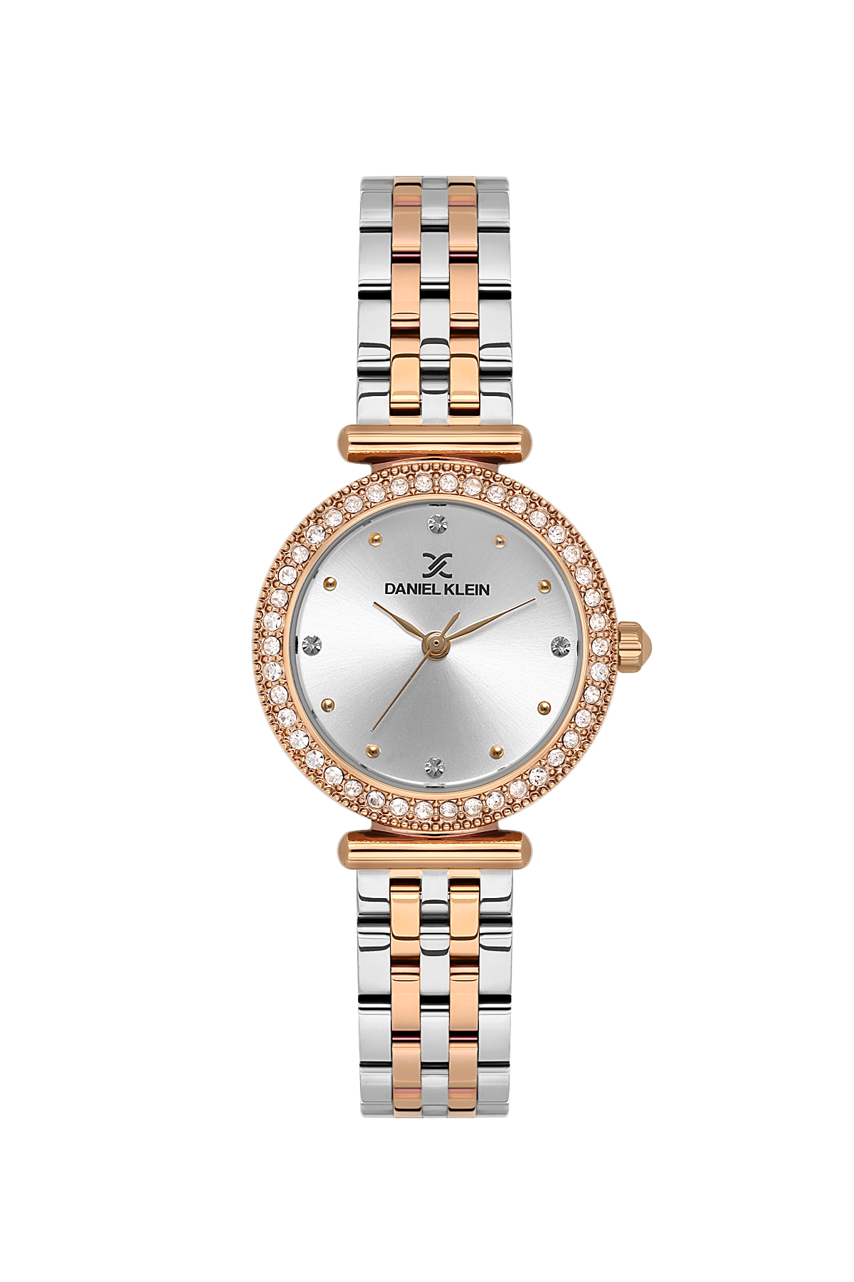 Daniel Klein Women’s Two-Tone Crystal Bezel Bracelet Watch
