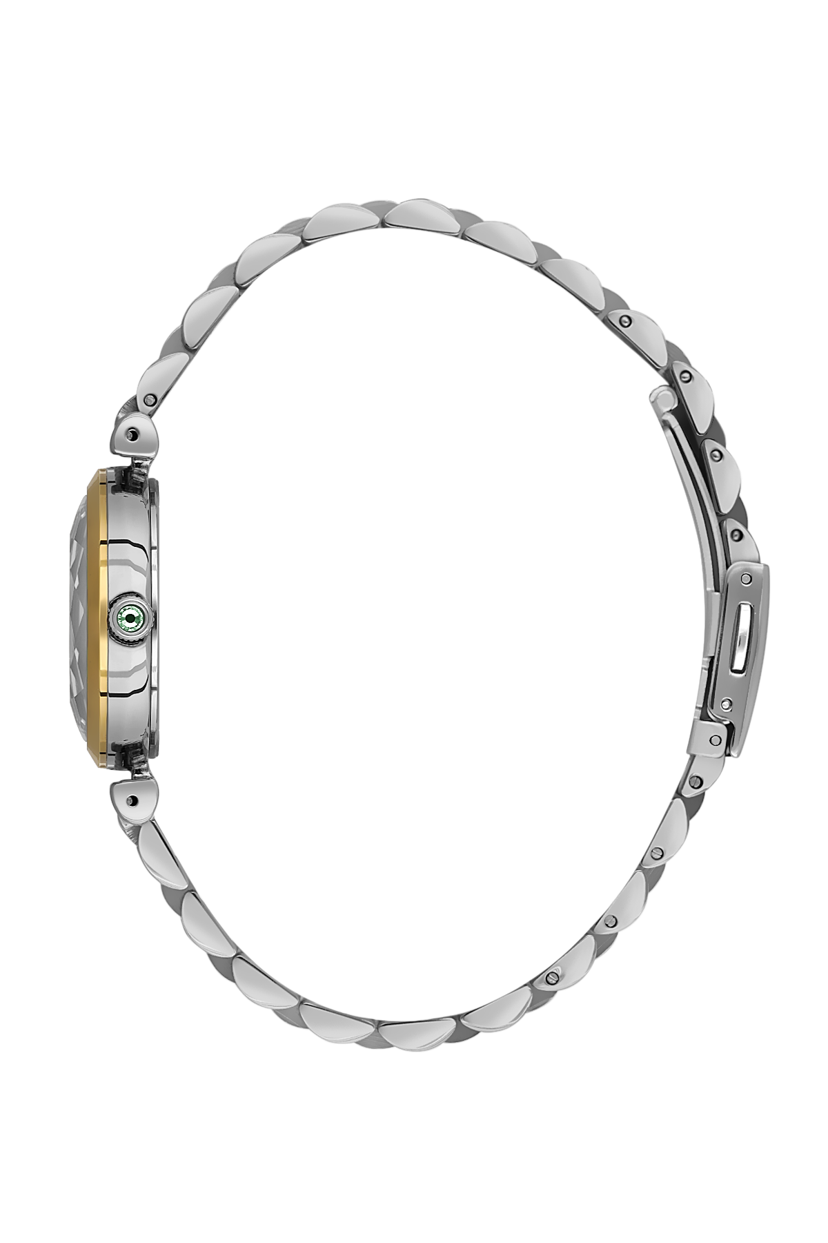 Daniel Klein Women’s Two-Tone Crystal Accent Watch with Green Sunray Dial