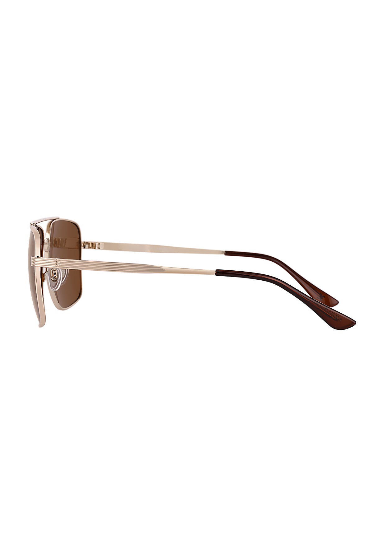 Daniel Klein Gold Metal Square Aviator Sunglasses