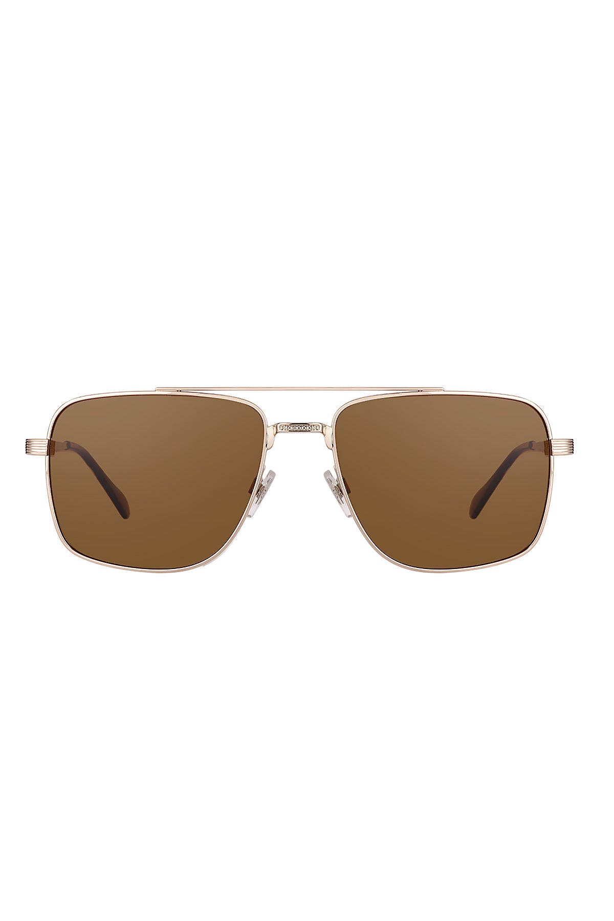 Daniel Klein Gold Metal Square Aviator Sunglasses
