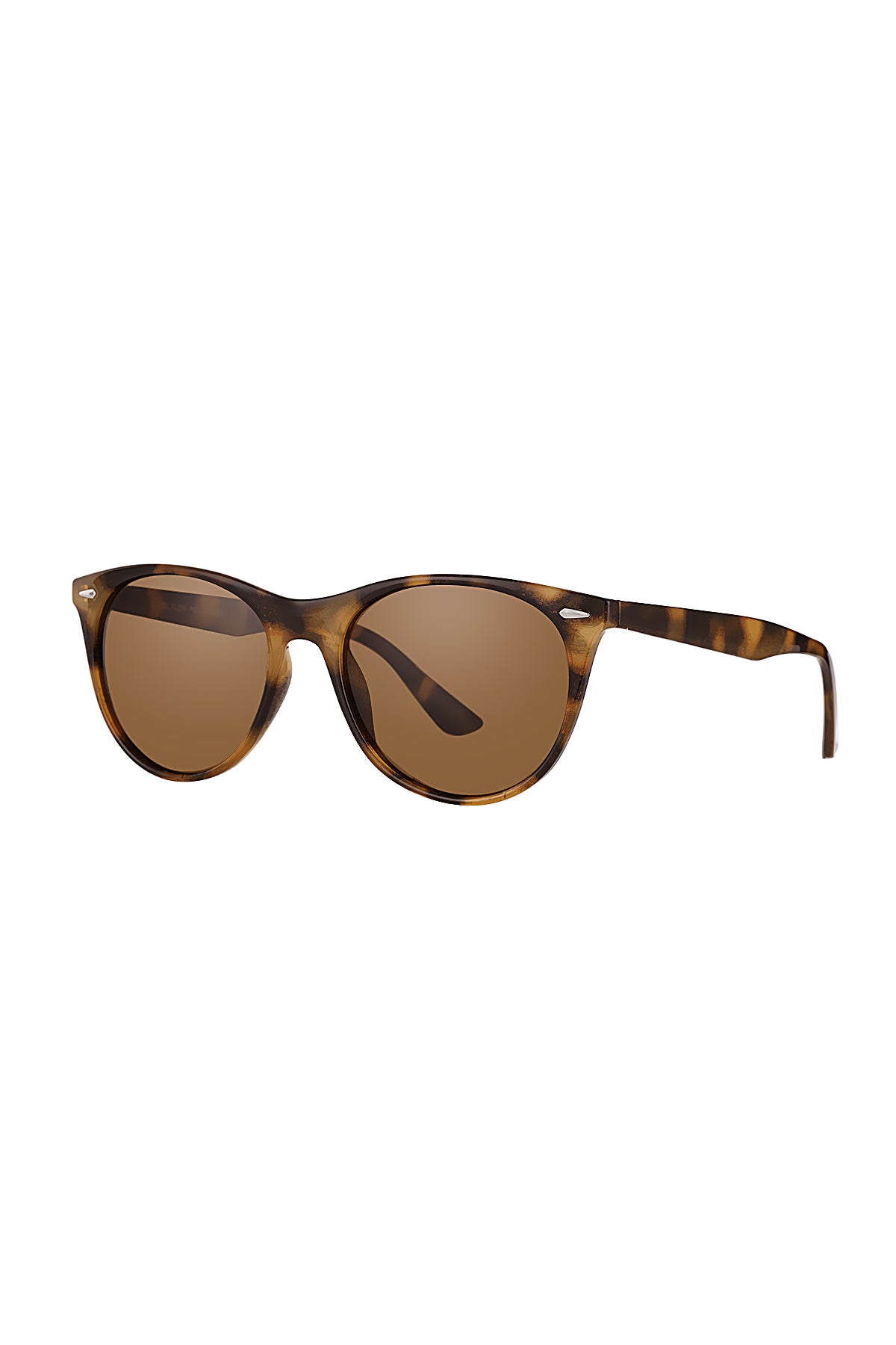 Daniel Klein Brown Havana Round Sunglasses