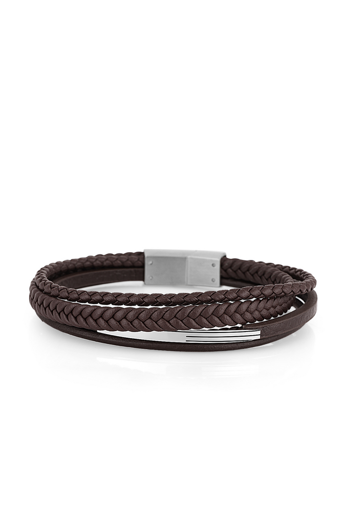 Daniel Klein DKJ.6.10018-3 Men's Leather Bracelet