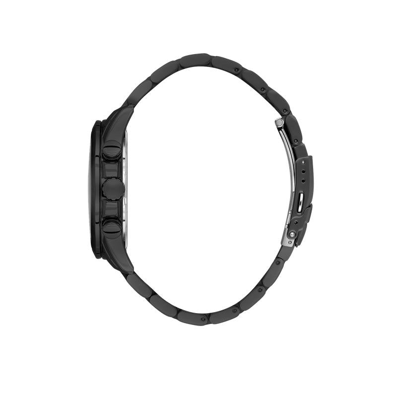 Daniel Klein Exclusive Men’s Black Stainless Steel Multi-Function Watch