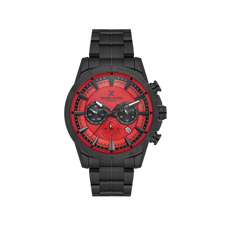 Daniel Klein Exclusive Men’s Black Stainless Steel Multi-Function Watch