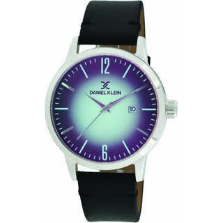 Daniel Klein Gents Blue Dial Leather Strap Date Watch