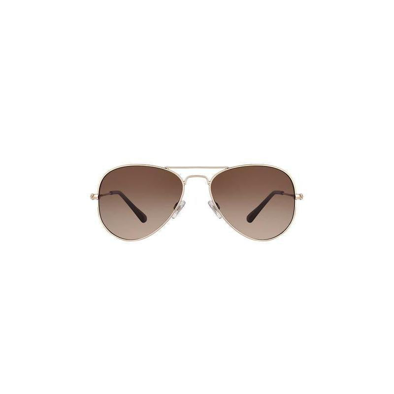 Daniel Klein Gold Aviator Sunglasses with Brown Gradient Lenses