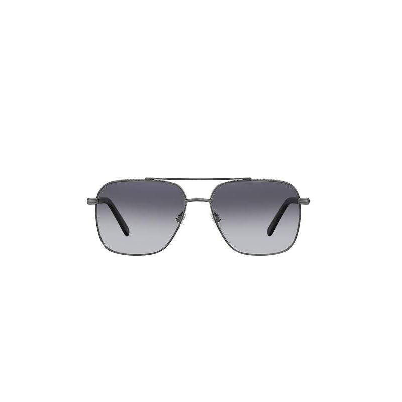 Daniel Klein Gunmetal Square Aviator Sunglasses