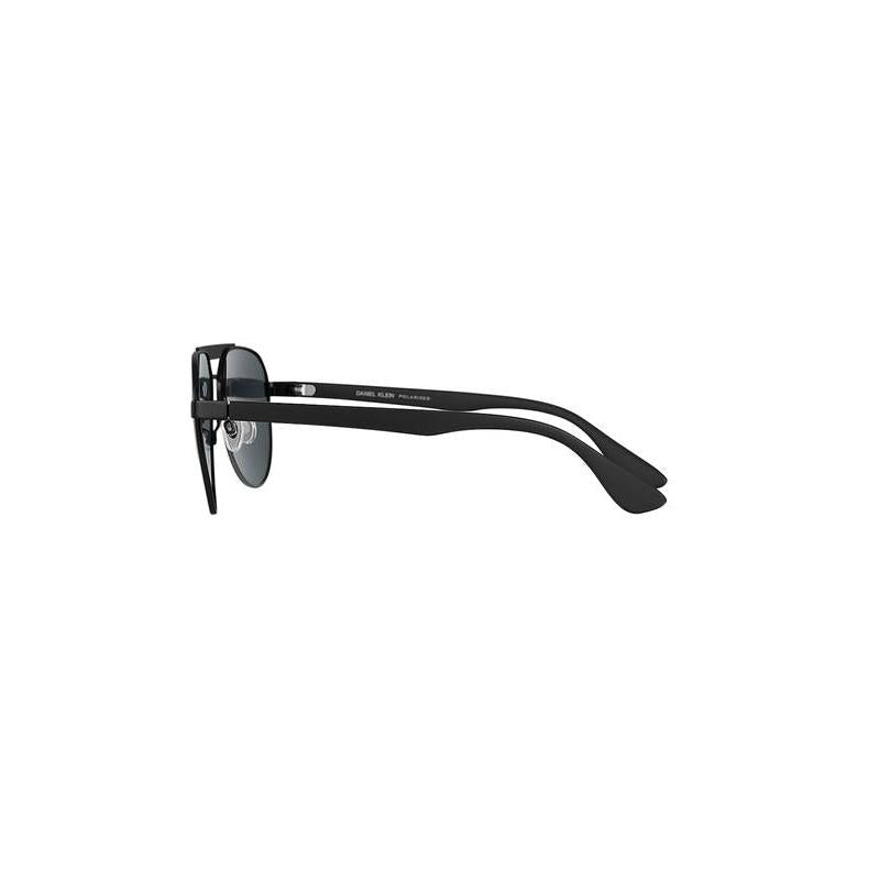 Daniel Klein Matte Black Aviator Sunglasses