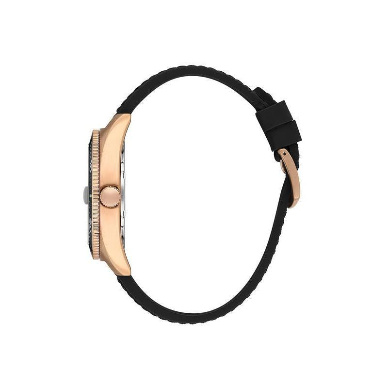 Daniel Klein Men’s Rose Gold-Tone Diver-Inspired Watch with Black Dial
