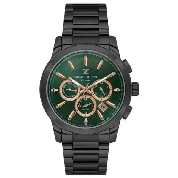 Daniel Klein Men's Round Quartz Watch with Green Dial