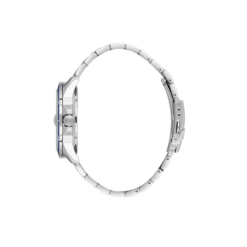 Daniel Klein Men’s Stainless Steel Sports Watch with Blue Textured Dial