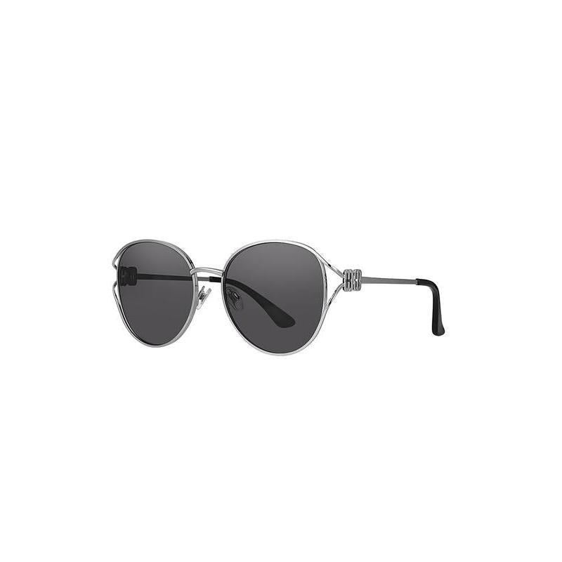 Daniel Klein Silver Round Geometric Sunglasses