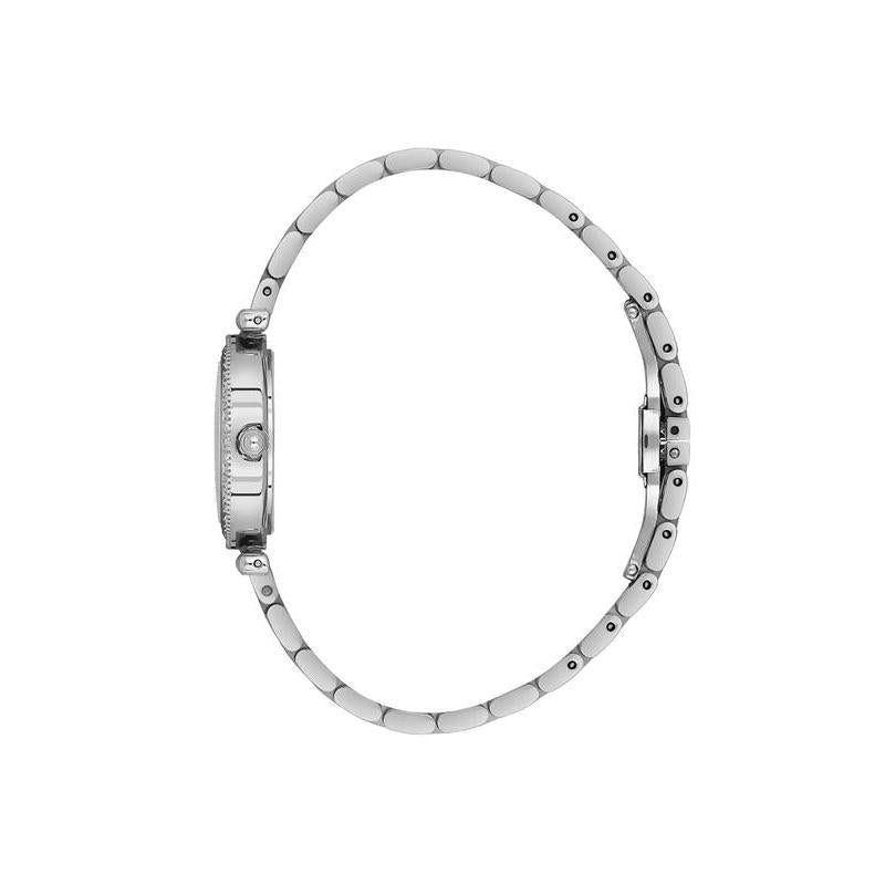 Daniel Klein Women’s Crystal-Embellished Silver-Tone Bracelet Watch