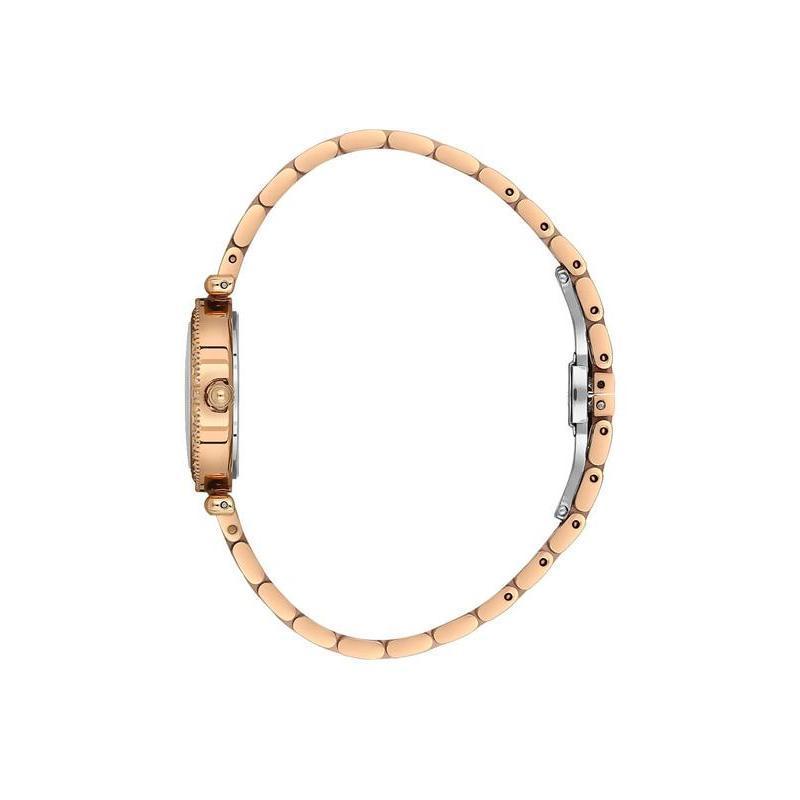 Daniel Klein Women’s Crystal-Set Rose Gold-Tone Bracelet Watch