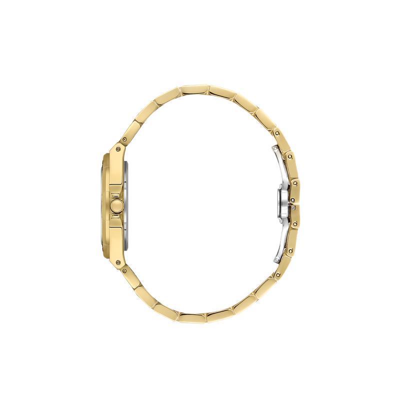 Daniel Klein Women’s Gold-Tone Crystal-Set Bracelet Watch