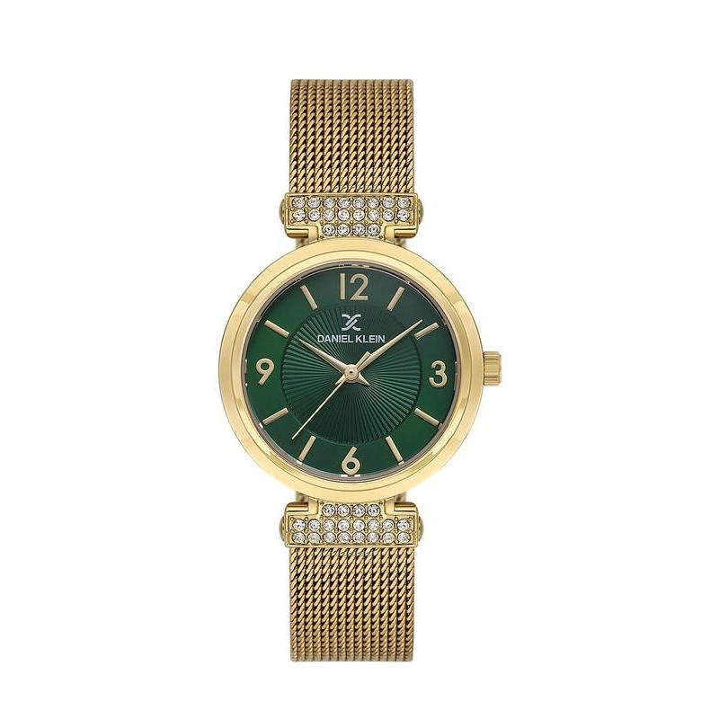Daniel Klein Women’s Gold-Tone Mesh Bracelet Watch