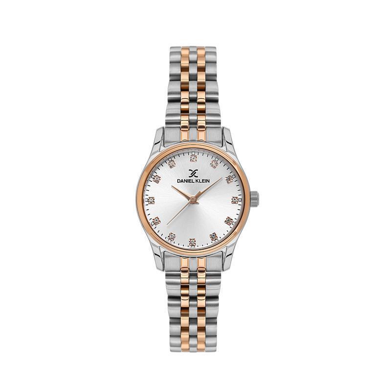 Daniel Klein Womenâs Silver & Rose Gold Two-Tone Watch
