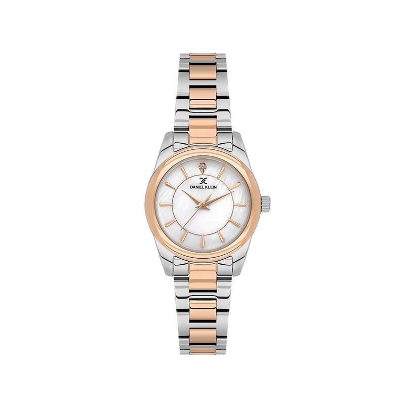 Daniel Klein Womenâs Silver & Rose Gold Two-Tone Watch