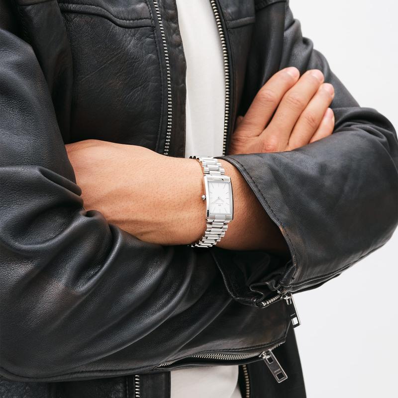 Daniel Wellington Bound 3‑Link Silver Minimalist Elegant Watch