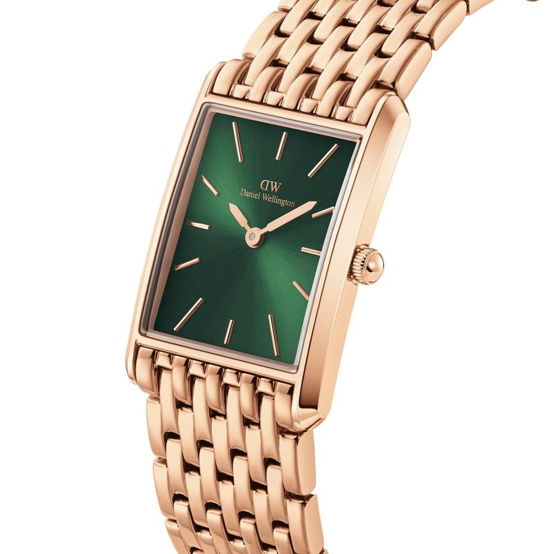 Daniel Wellington Bound 9-Link Emerald Sunray Rose Gold Watch
