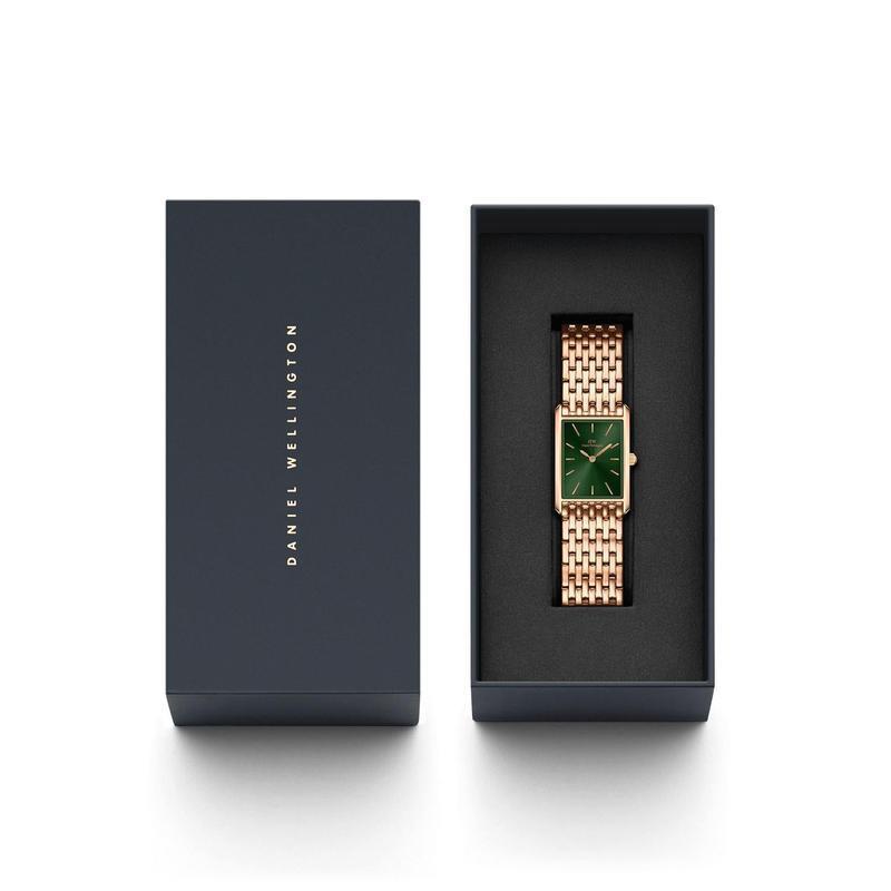Daniel Wellington Bound 9-Link Emerald Sunray Rose Gold Watch