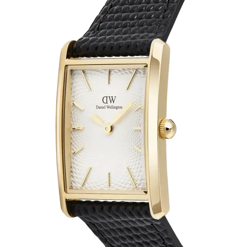 Daniel Wellington Bound Black Crocodile Guilloché Gold Watch