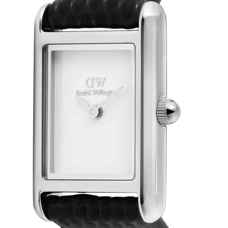 Daniel Wellington Bound Mini Black Lizard Silver Watch