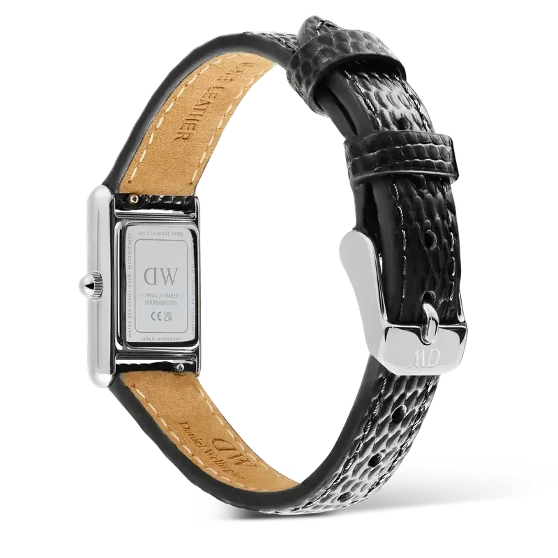 Daniel Wellington Bound Mini Black Lizard Silver Watch
