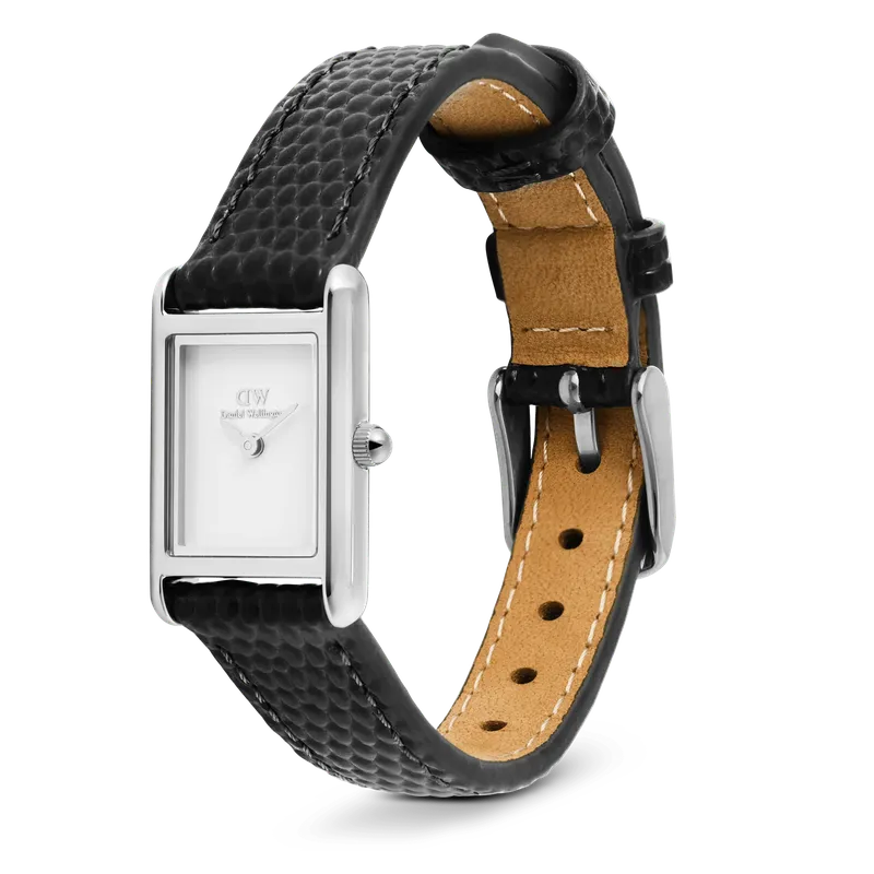 Daniel Wellington Bound Mini Black Lizard Silver Watch