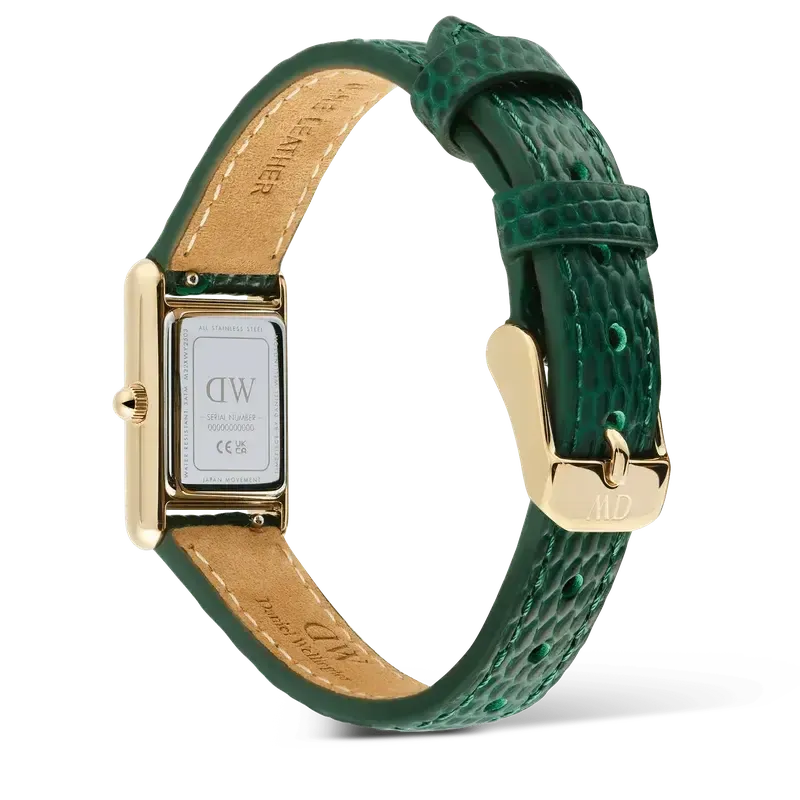 Daniel Wellington Bound Mini Green Lizard Gold Watch