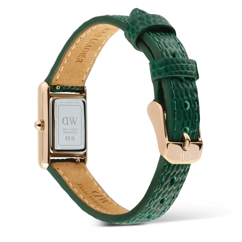 Daniel Wellington Bound Mini Green Lizard Rose Gold Watch