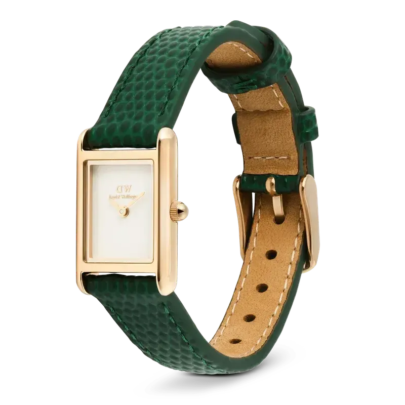 Daniel Wellington Bound Mini Green Lizard Rose Gold Watch