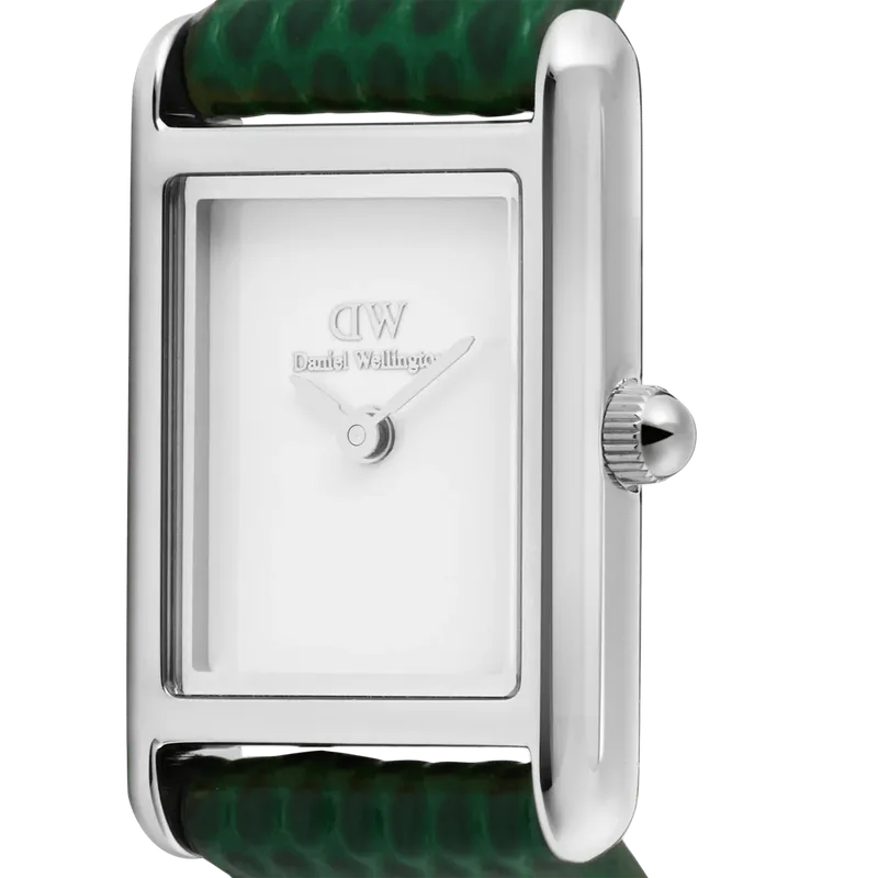 Daniel Wellington Bound Mini Green Lizard Silver Watch