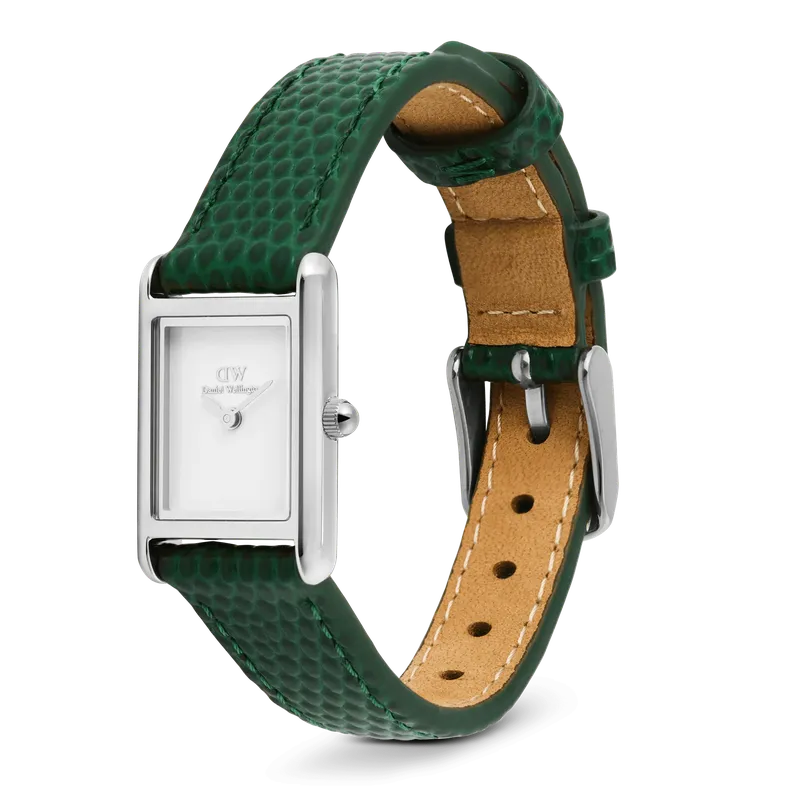 Daniel Wellington Bound Mini Green Lizard Silver Watch