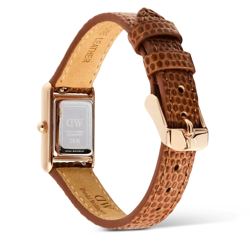 Daniel Wellington Bound Mini Light Brown Lizard Rose Gold Watch