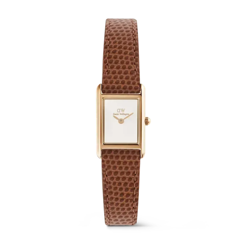 Daniel Wellington Bound Mini Light Brown Lizard Rose Gold Watch