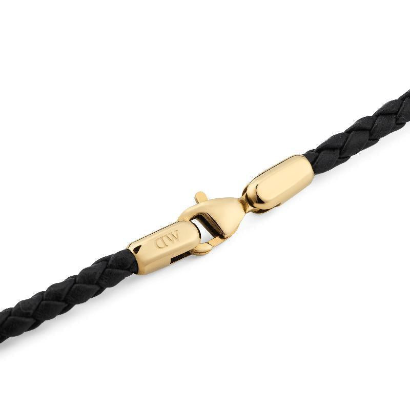 Daniel Wellington Braided Leather Bracelet Sheffield Gold
