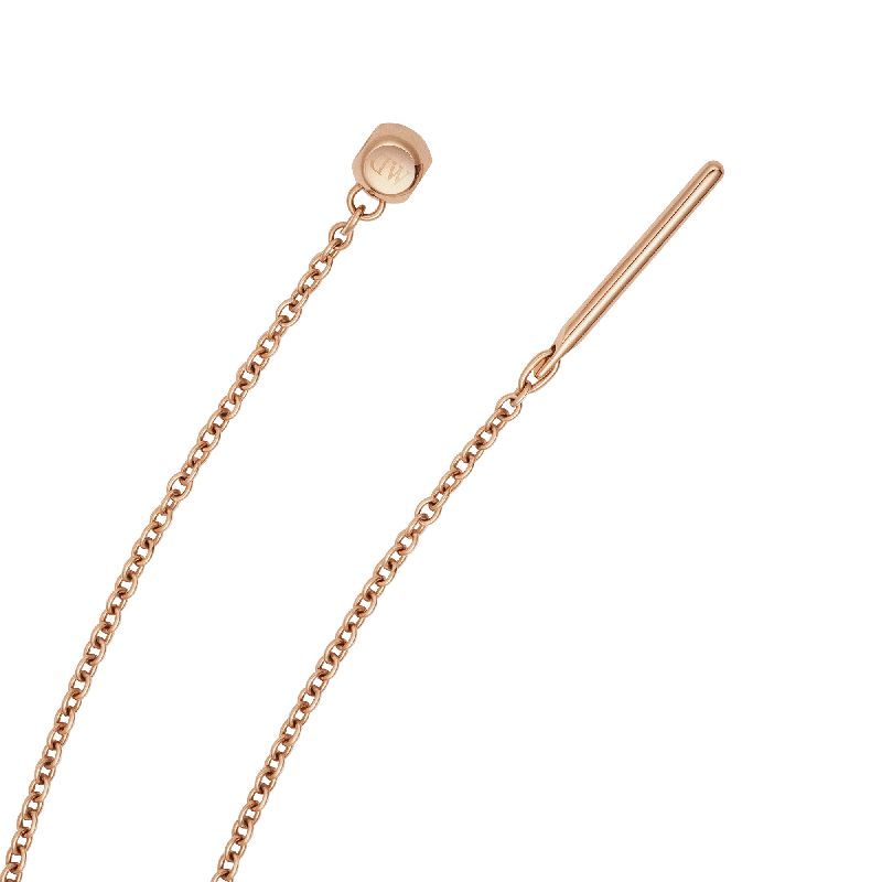 Elegant 185mm rose gold plated stainless steel chain bracelet by Daniel Wellington with a refined charm detail.