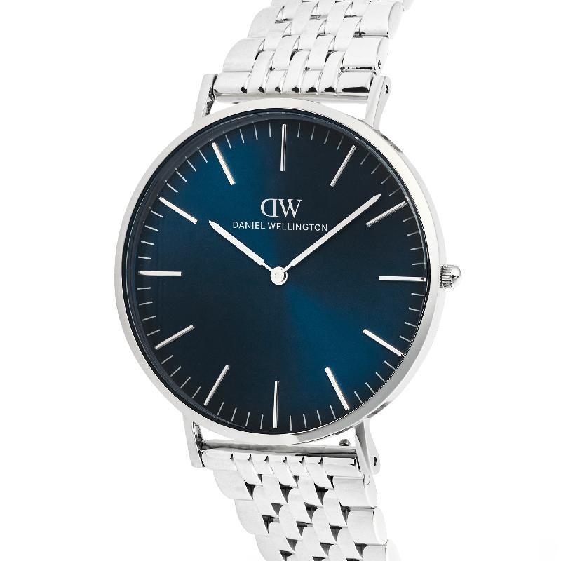 Daniel Wellington Classic 7-Link Arctic Silver 40mm Men's Watch