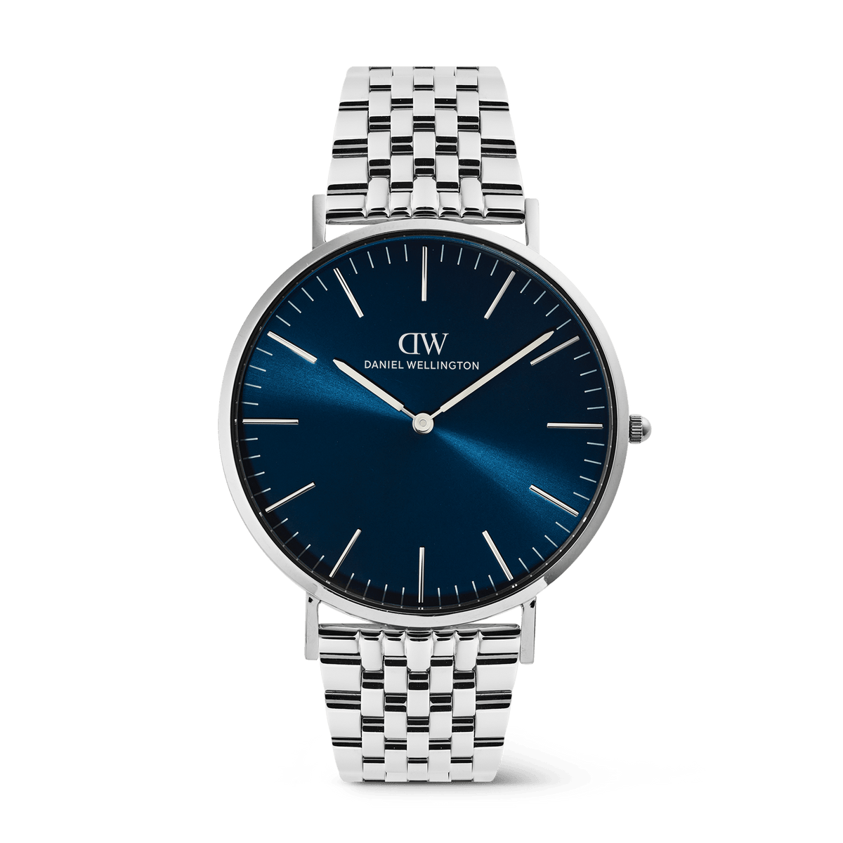 Daniel Wellington Classic 7-Link Arctic Silver 40mm Men's Watch