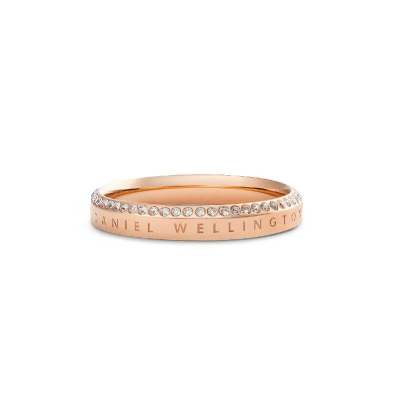 Daniel Wellington Classic Aura Rose Gold Sparkle Ring with White Crystals