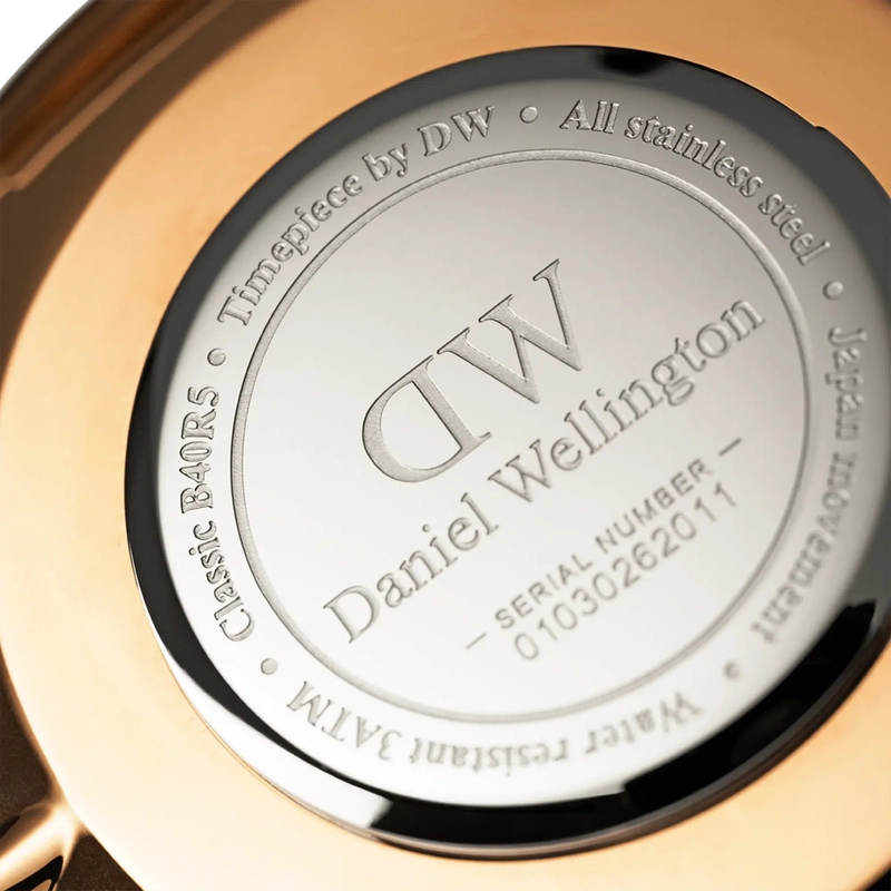 Daniel Wellington Classic Durham Rose Gold Eggshell White 40mm Watch