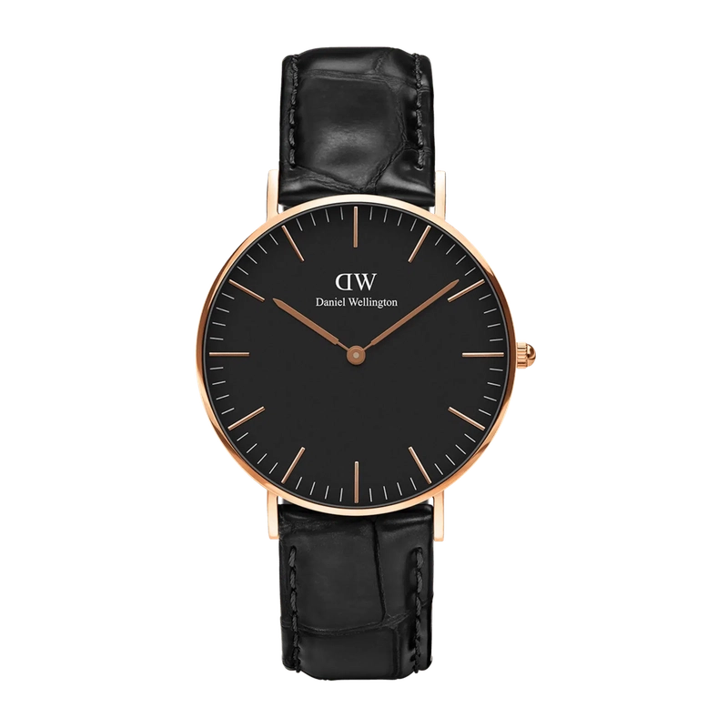 Daniel Wellington Classic Reading Rose Gold Black 36mm Watch