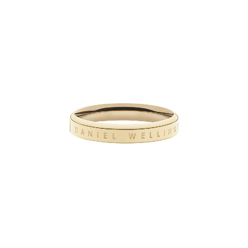 Elegant Daniel Wellington Classic Ring in gold-plated stainless steel with a sleek, minimalist engraved design.